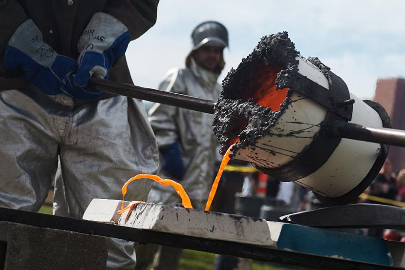 Students Pouring Iron